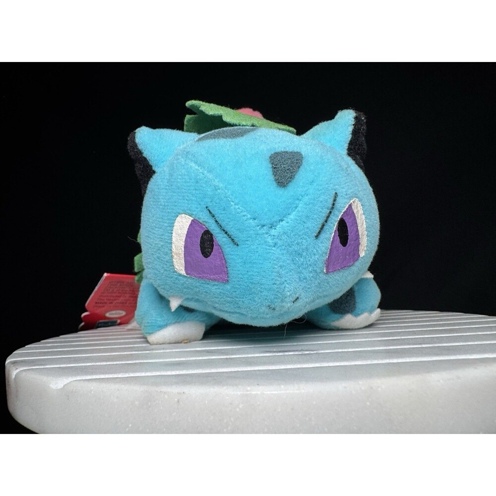 Pokemon Plush Ivysaur Hasbro 1998 Plush Poke toy go Bulbasaur 5" with Tag